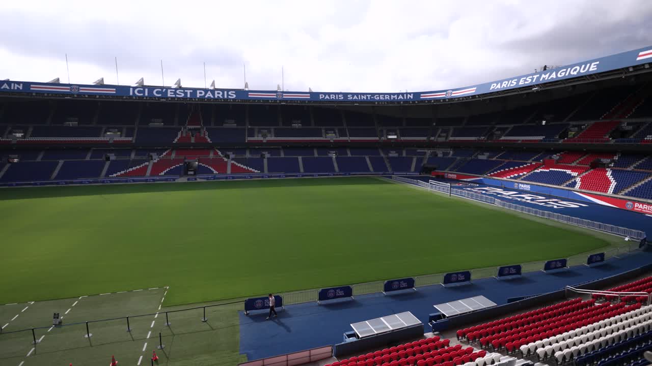 Empty Parc des Princes Stadium, Home of Paris Saint-Germain