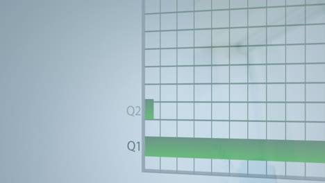 animación del procesamiento de estadísticas financieras sobre personas de negocios