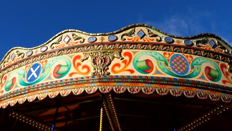 retro style carousel starting spinning