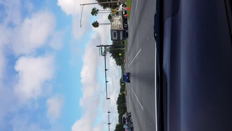 vertical shot, traffic on summer day in orlando florida.