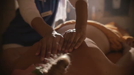 hot stones massage in sunlight