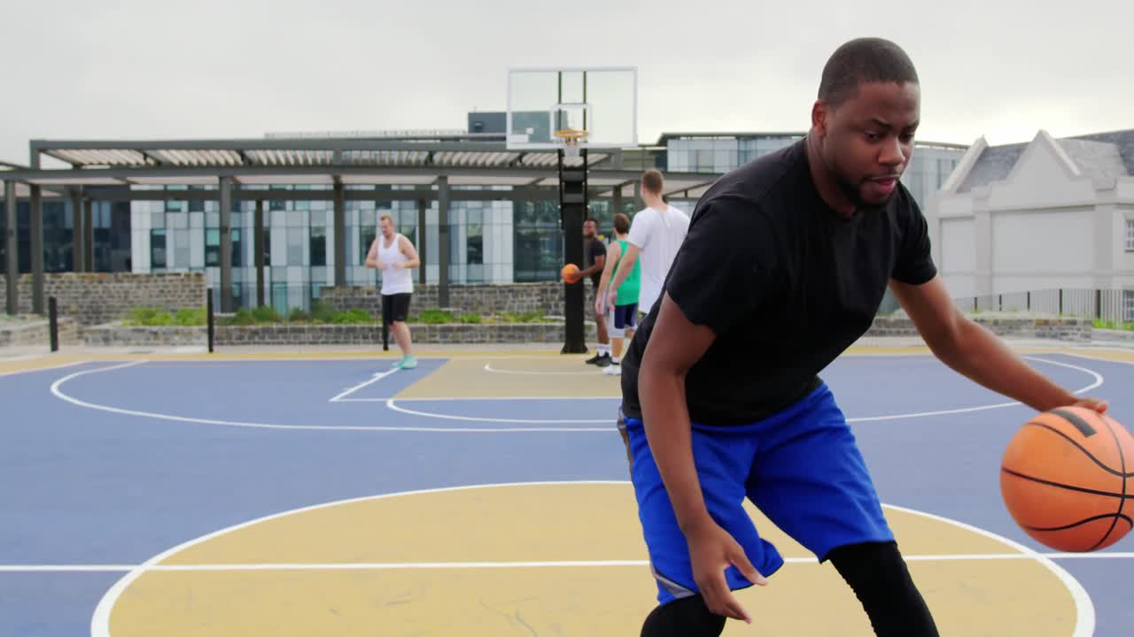 Basketball player playing basketball 4k