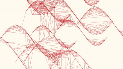 hipnotizante patrón circular rojo con intrincadas líneas de conexión