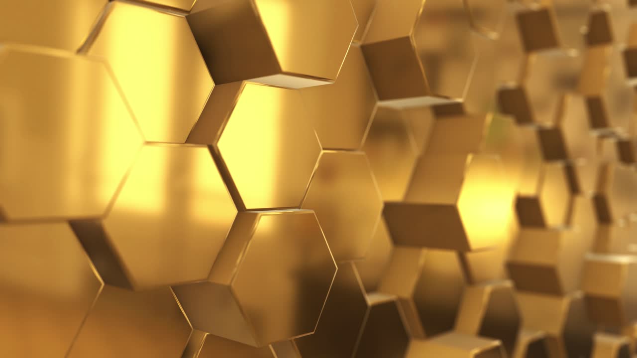 Gold Hexagonal Pattern Background