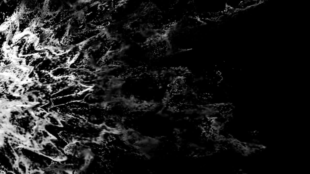 Particelle di polvere organica 4K esplodono attraverso l'inquadratura