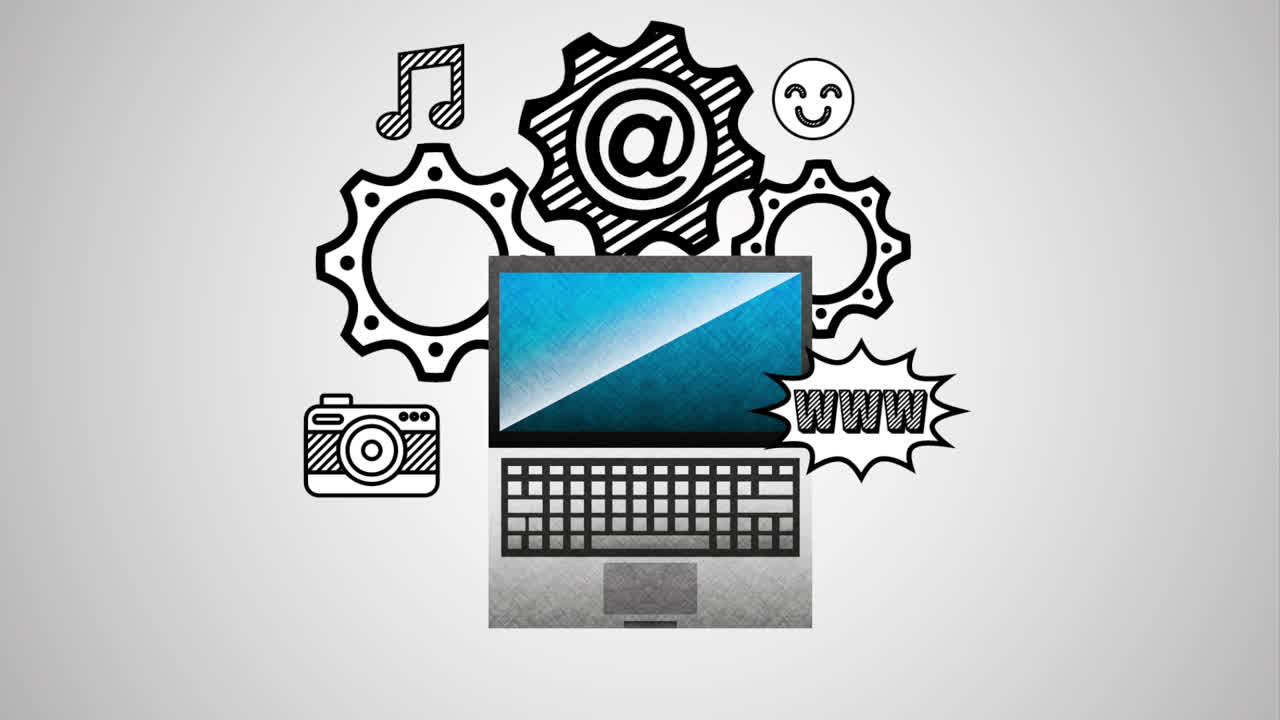 marketing en las redes sociales con computadora portátil