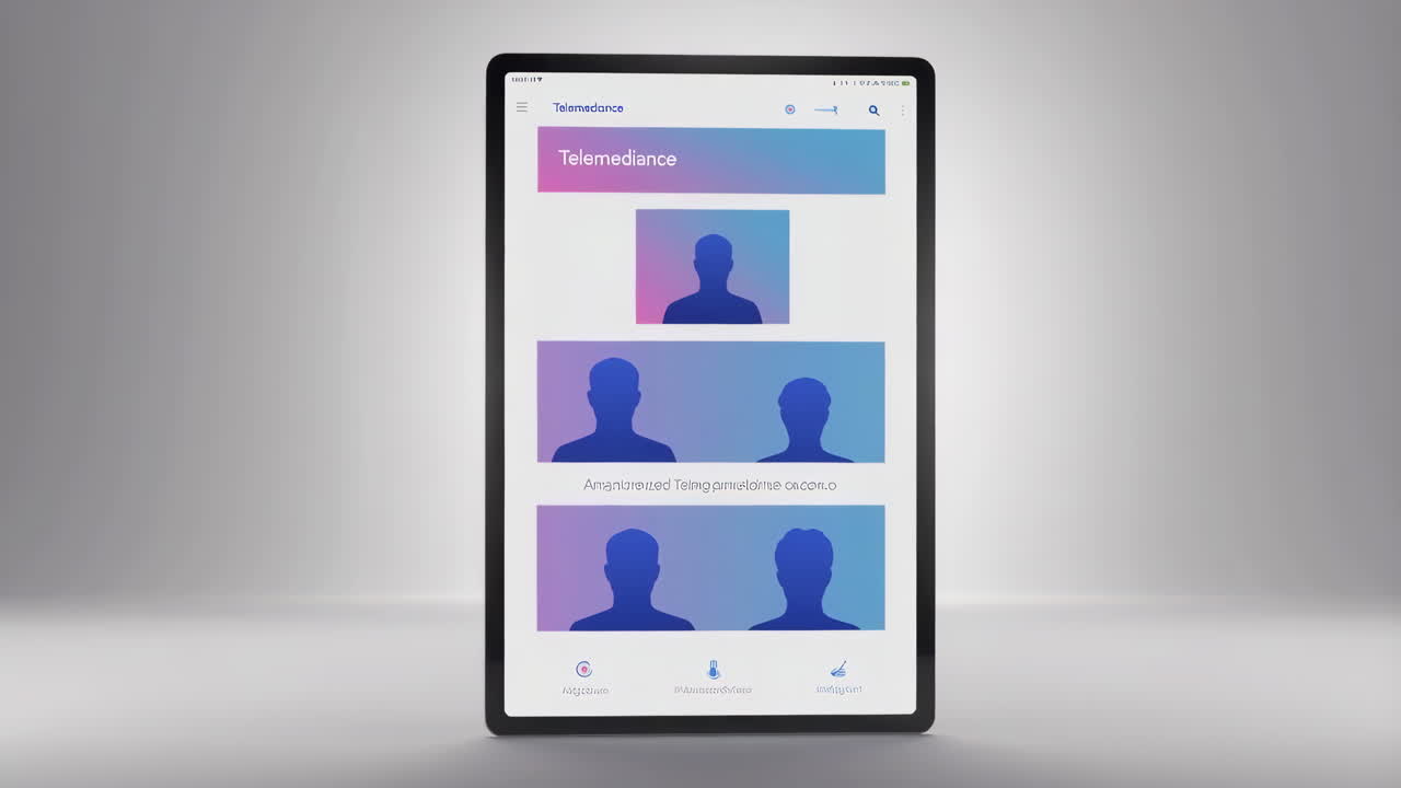 Telemedicine application on tablet