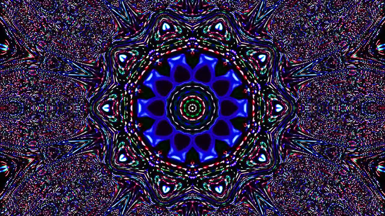 luz abstracta brillante que gobierna el color completo, caleidoscopio, fondo negro