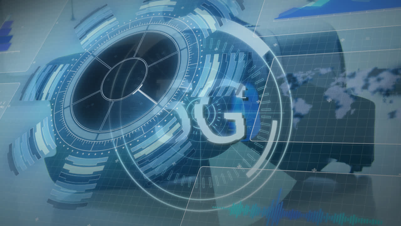 데이터 처리의 애니메이션과 5g 오버 vr 헤드