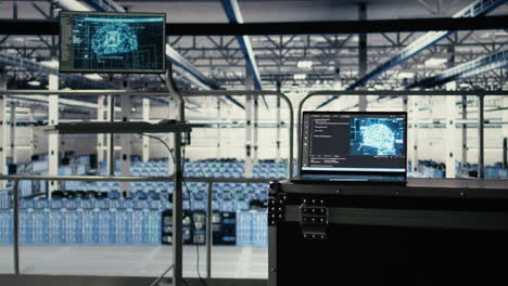 ai coding script running on laptop managing server farm mainframes