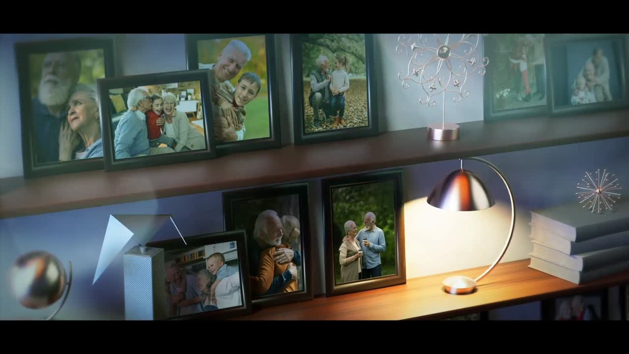 Vintage familie minder slideshow skabelon til gamle fotos og nostalgisk historiefortælling