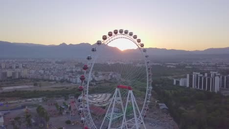 FERRIES-WHEEL-SUMMER-SUNSET-GREEN-TREES