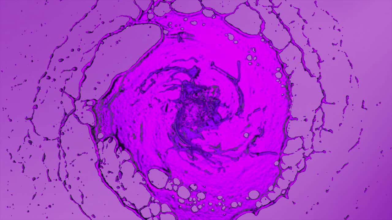 simulación de salpicaduras de líquido púrpura