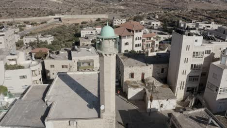 old mosque in beit hanina (abu dahuk) the old city -aerial