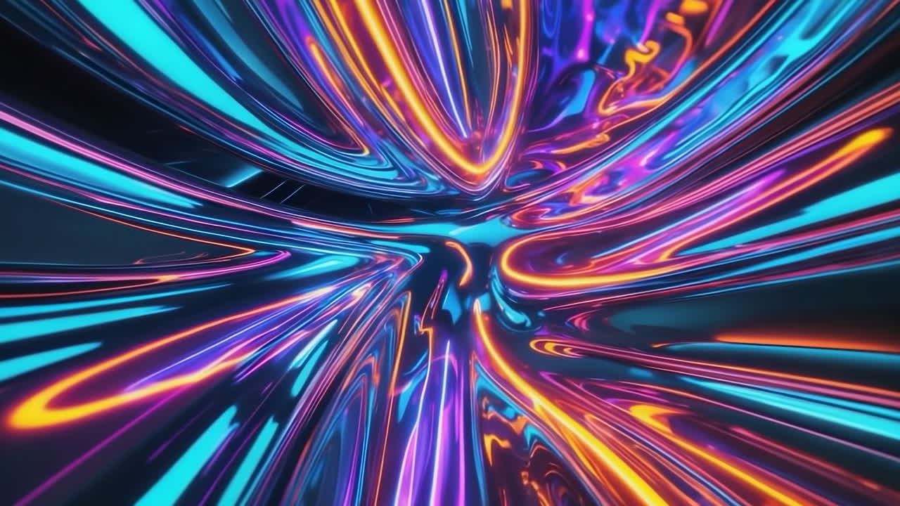 Živé abstraktní neonové světelné stopy