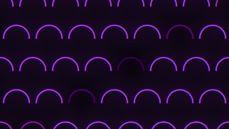 zigzagging purple rings seamless pattern on black