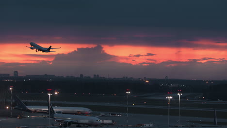 an early morning takeoff