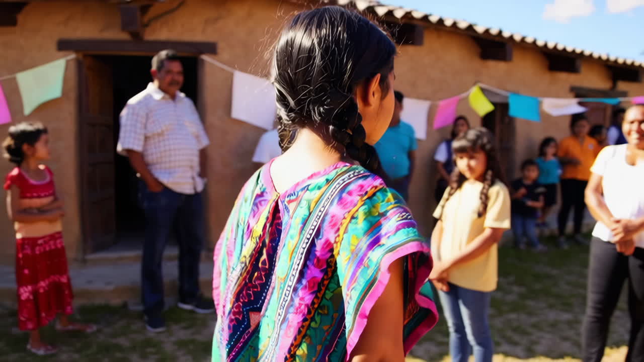 시골 마을에서 공동체 모임