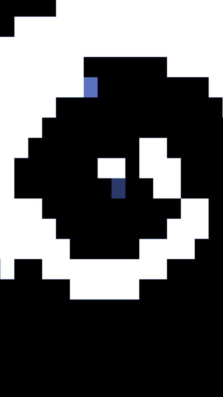 Animazione di transizione digitale pixelata astratta in bianco e nero.