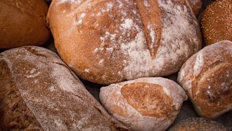 Freshly-baked-natural-bread-is-on-the-kitchen-table.