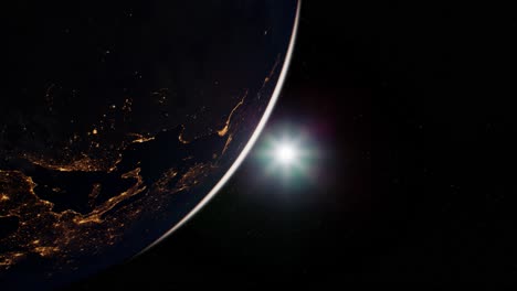 planeta globo terrestre desde la órbita espacial