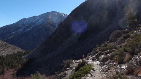 view of east sierra nevada kings canyon national park big pine lakes hiking loop during a sunny afternoon