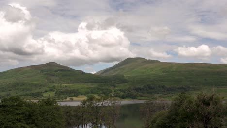 scottish hills with loch below