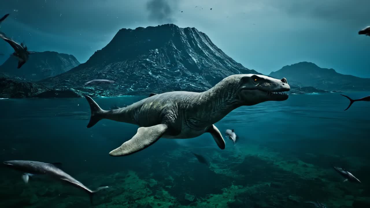 Plesiosaur in its Natural Habitat