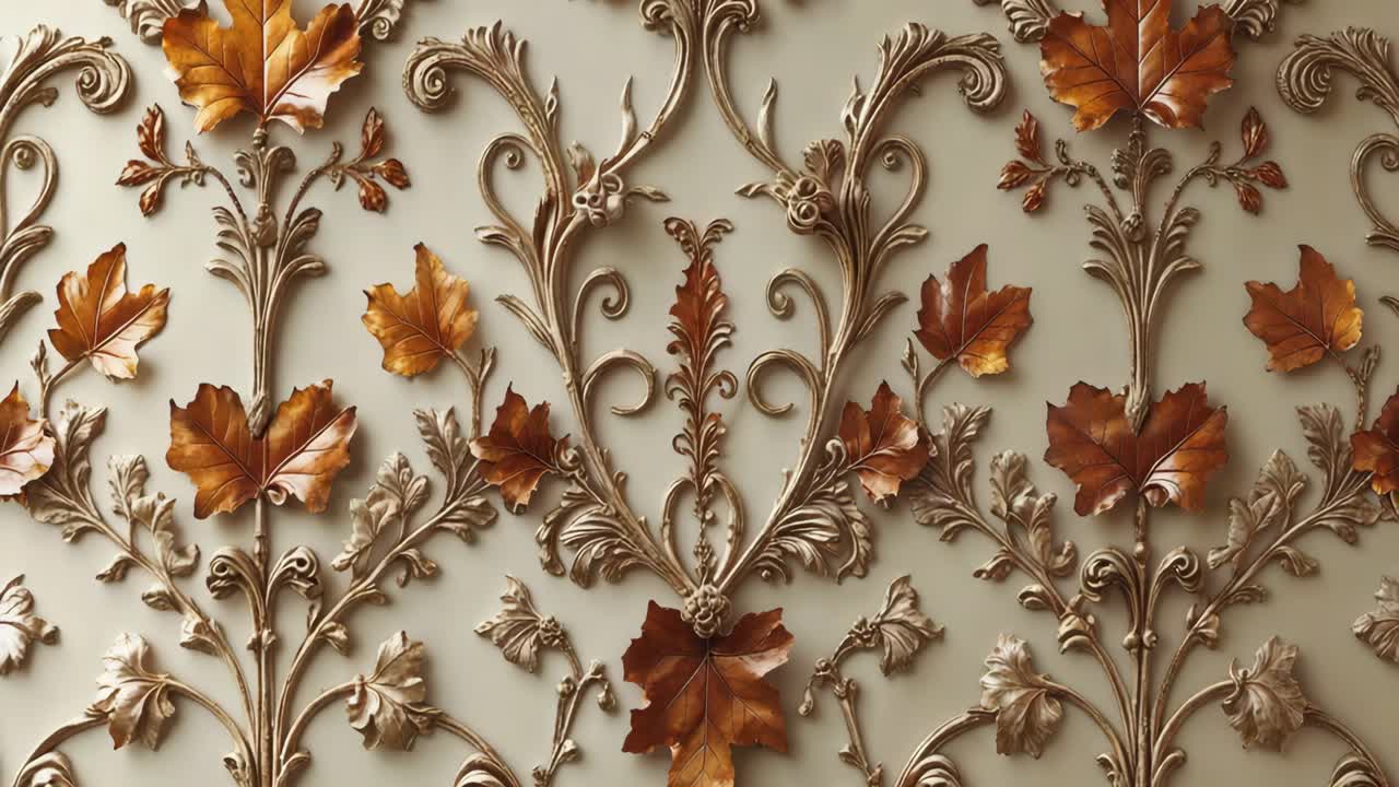 Autumn Leaves Ornate Pattern