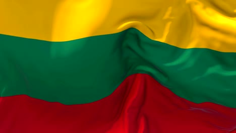 lithuania flag waving in wind slow motion animation . 4k realistic fabric texture flag smooth blowing on a windy day continuous seamless loop background.