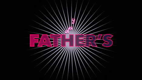 Neon-pink-sign-shines-bright-for-Father's-Day-against-black-background