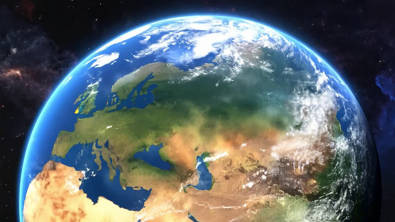 우주에서 지구의 놀라운 풍경