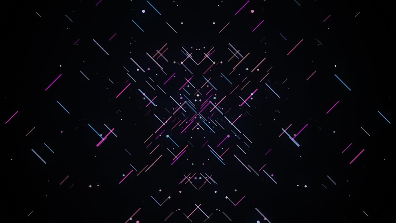 Abstract Colorful Lines and Dots Pattern