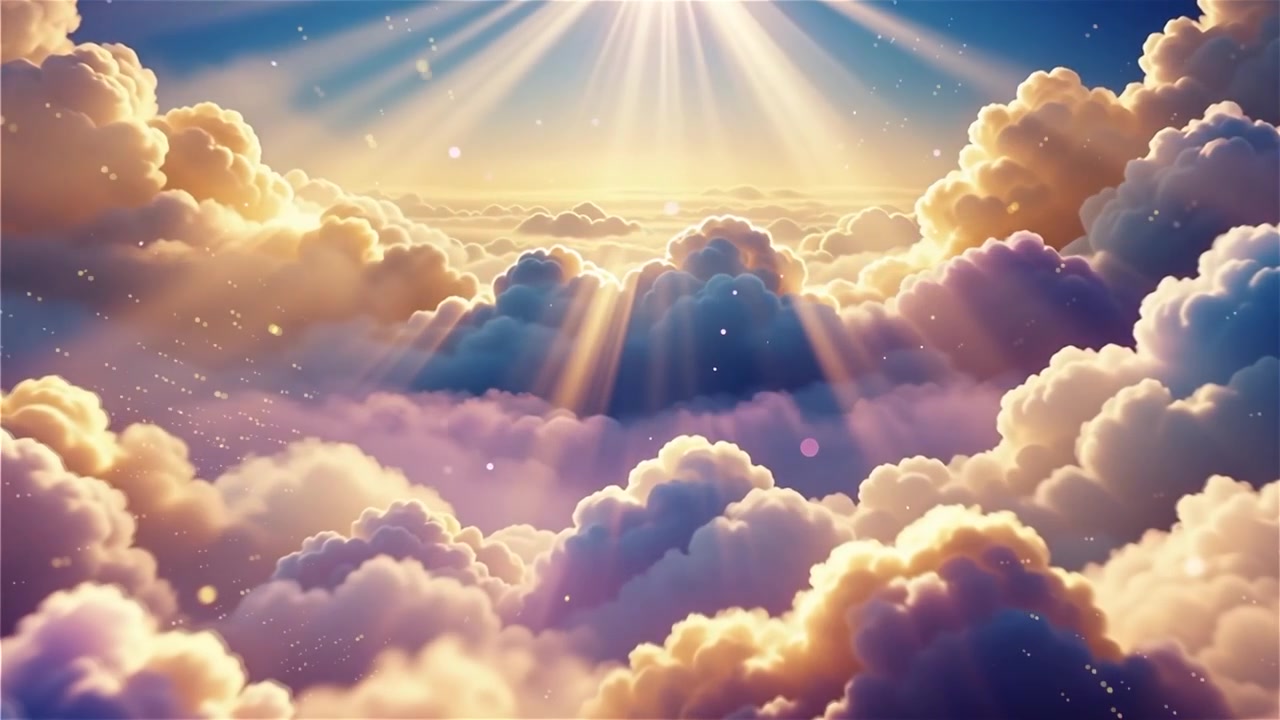 Christian Heavenly Light Worship Background