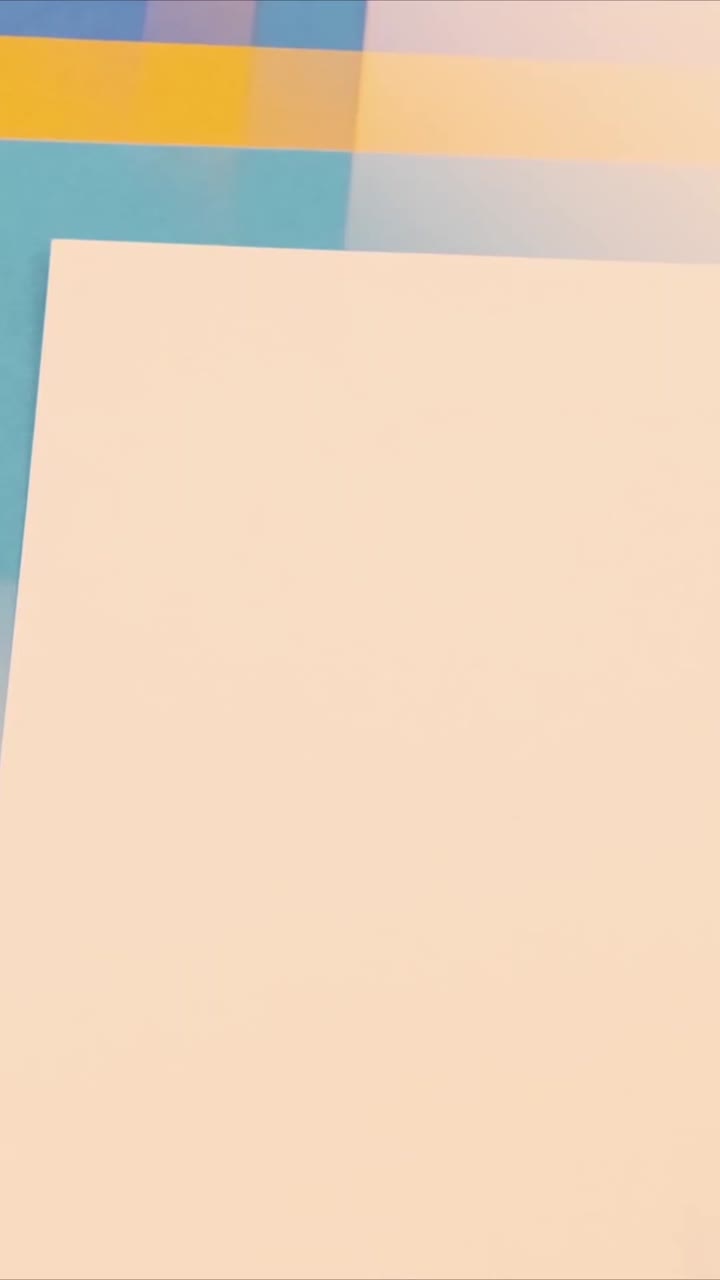 Blank White Paper Sheet with Colored Background