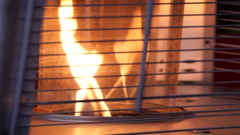 dancing flame in a gas heater