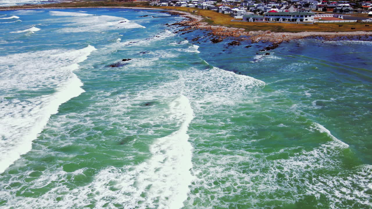 Rugged coastline of Cape Agulhas at Africa's most southern tip