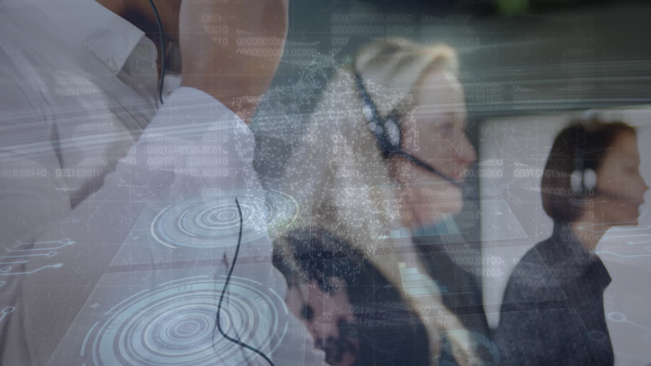 animación de la red de conexiones a través de una pareja que corre al aire libre