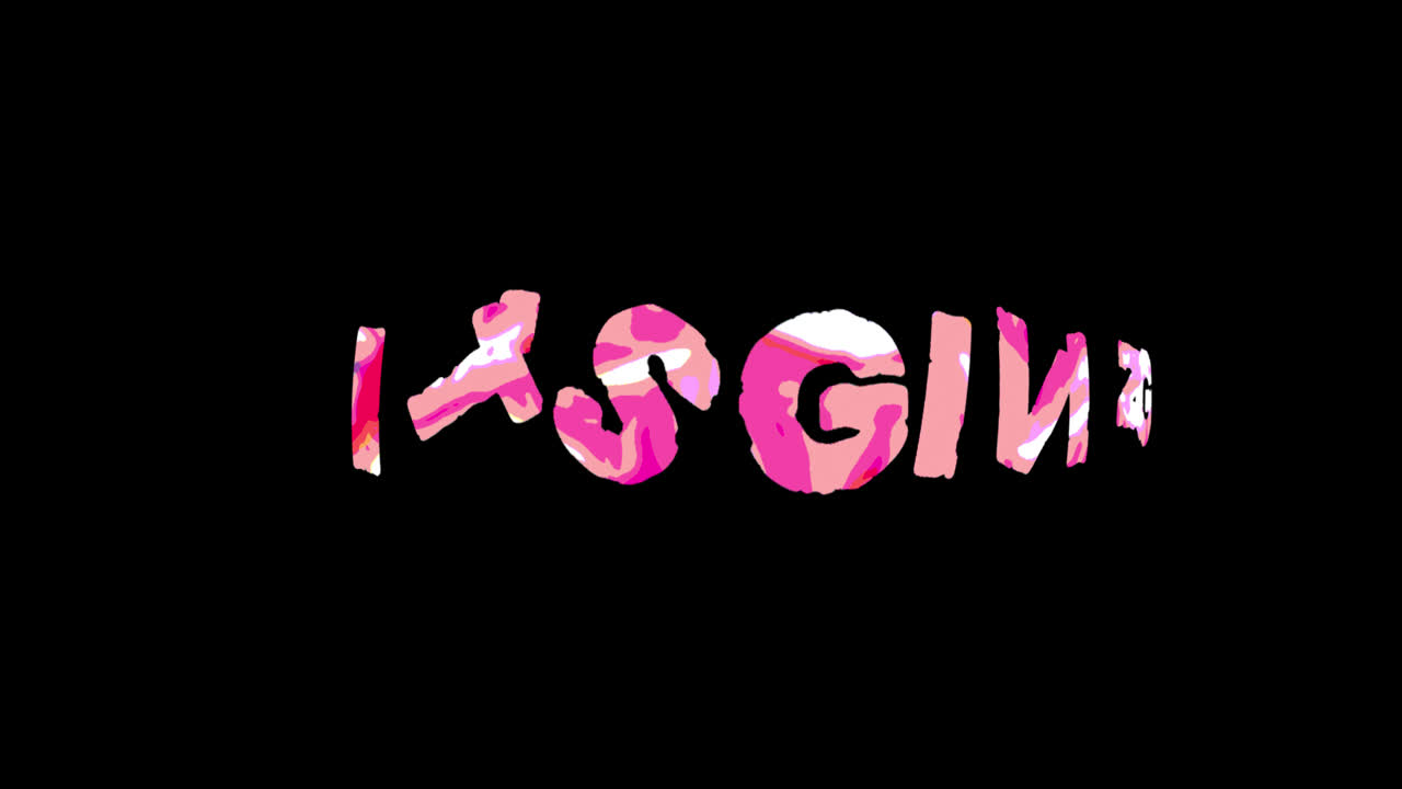 Dynamic Animation of 'It's Giving' Text with Pink Pattern