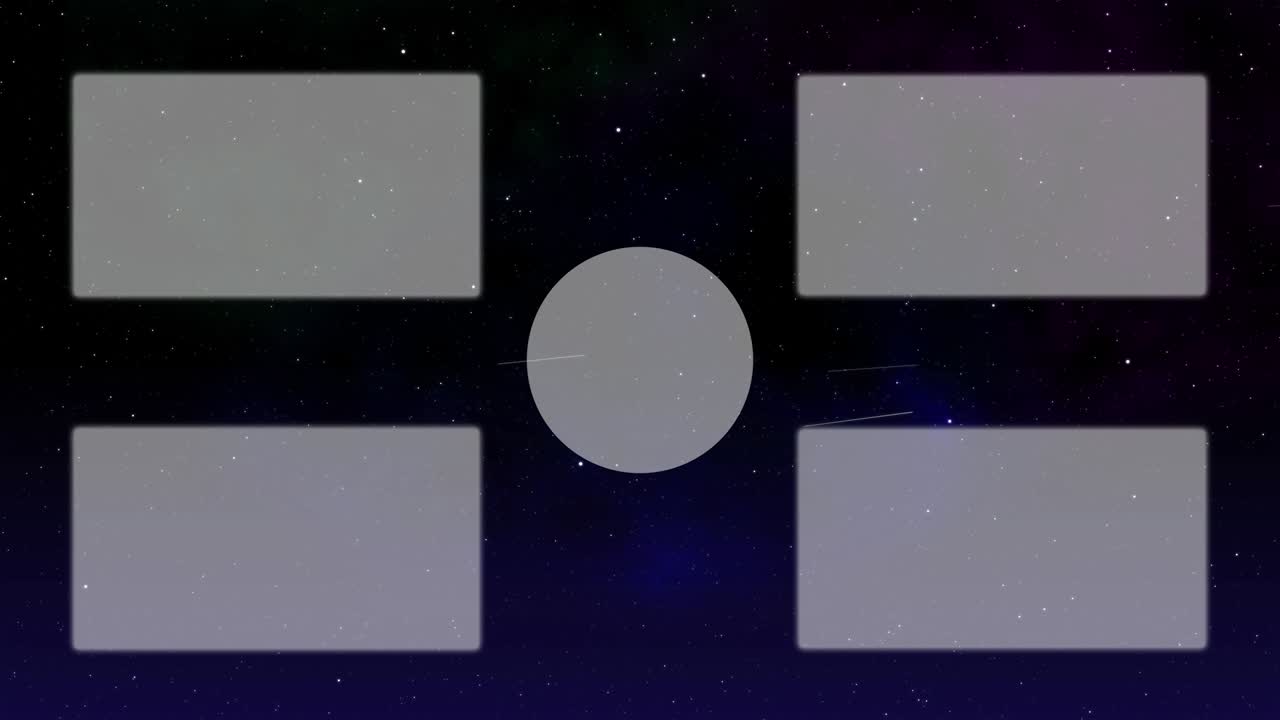 espacio galaxia tarjeta de finalización pantalla de finalización gráficos de movimiento