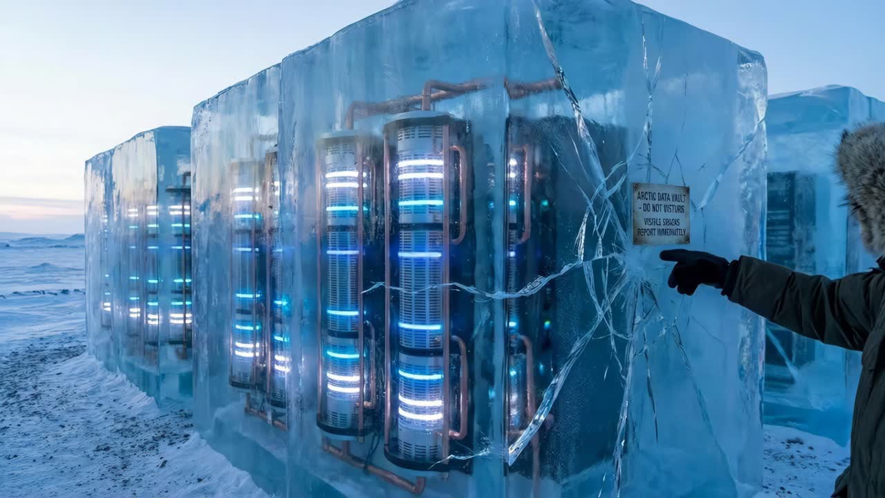 Ice Encased Data Servers in Arctic Environment