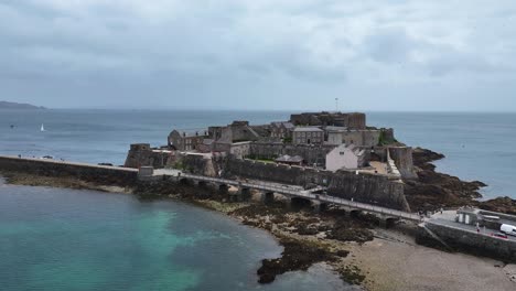 Drohnenschuss,-Castle-Cornet,-St.