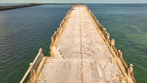 drone inspection bahia honda bridge circa march 2022. 5k aerial footage