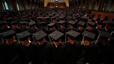 graduates attending a commencement ceremony