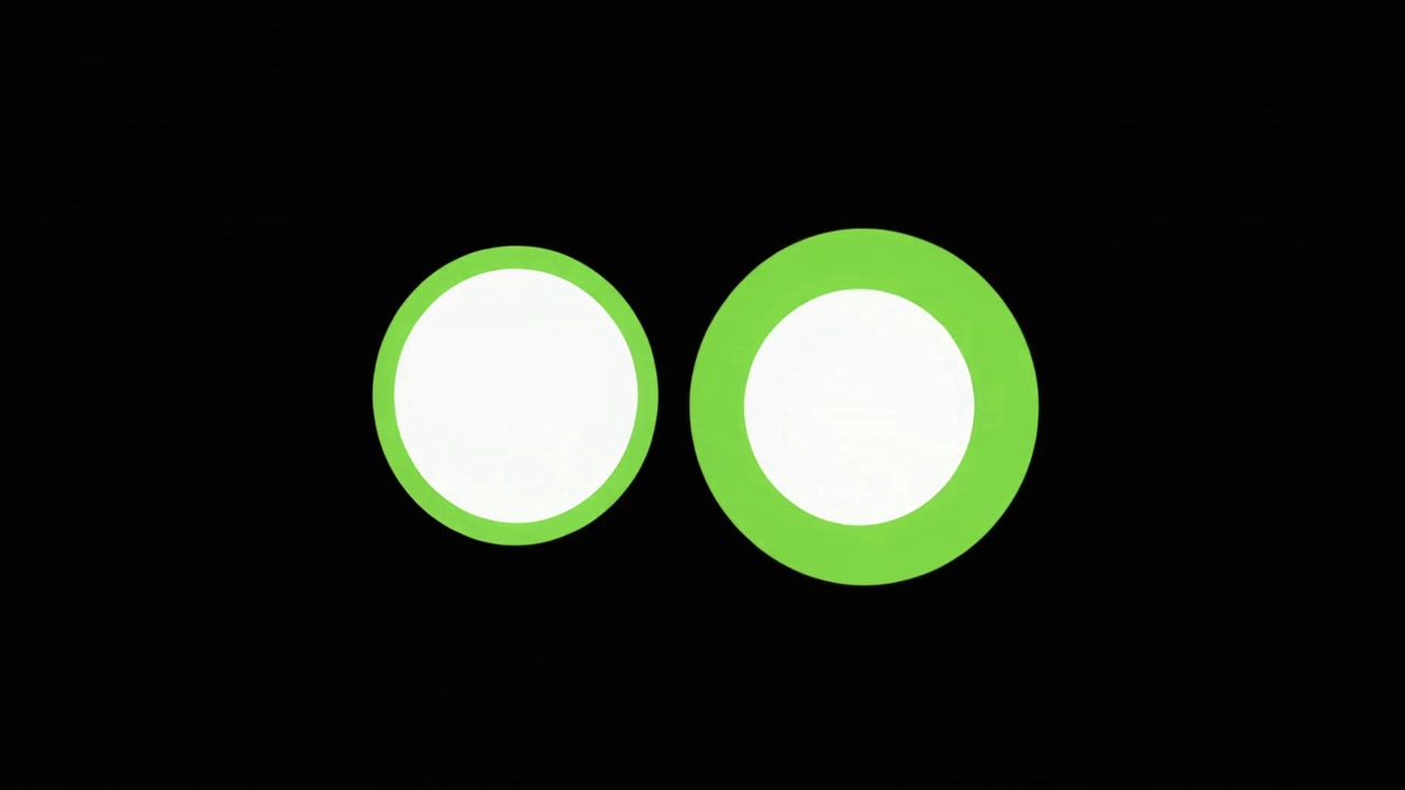 Abstract Green Circle Loading Animation on Black Background