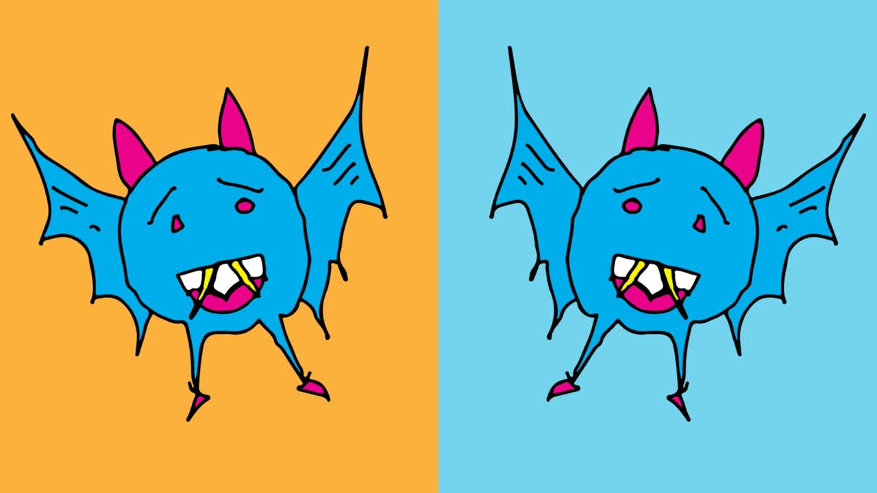 kids drawing pop art seamless background with theme of bat