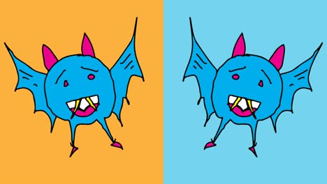 kids drawing pop art seamless background with theme of bat