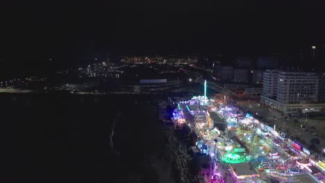 aerial view of an amusement park