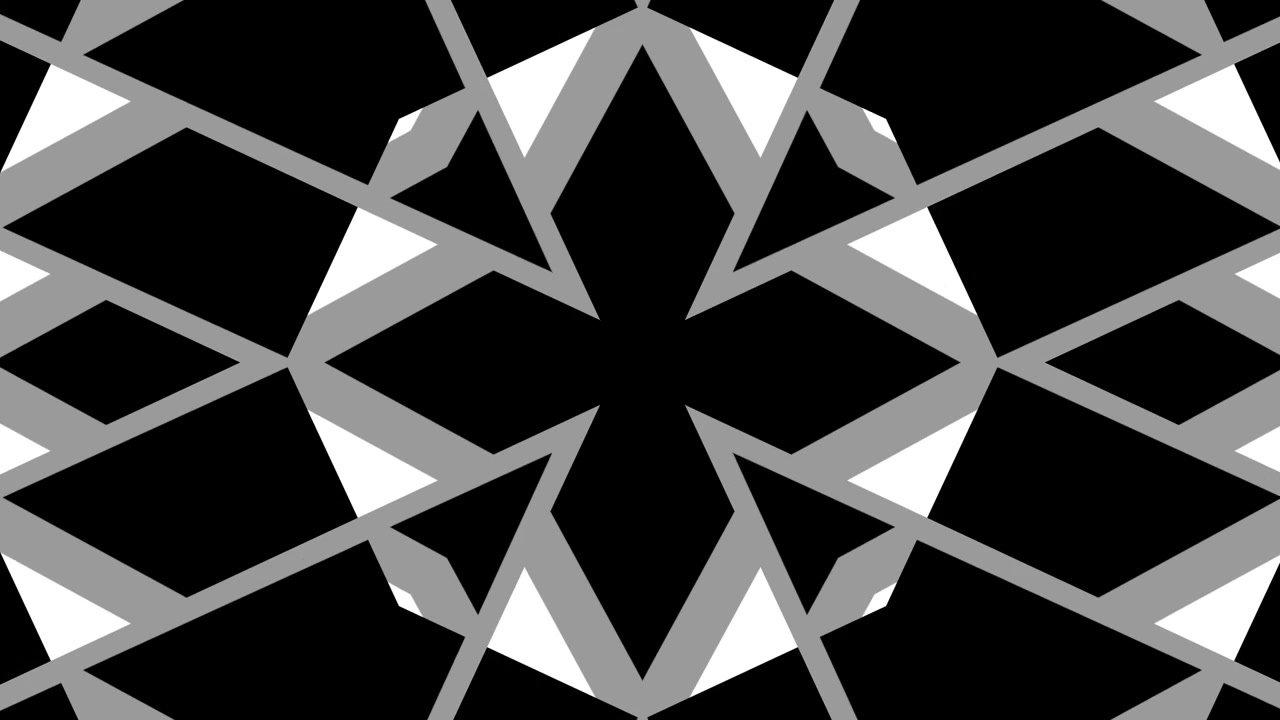 Abstract Geometric Kaleidoscope Pattern Expanding and Contracting