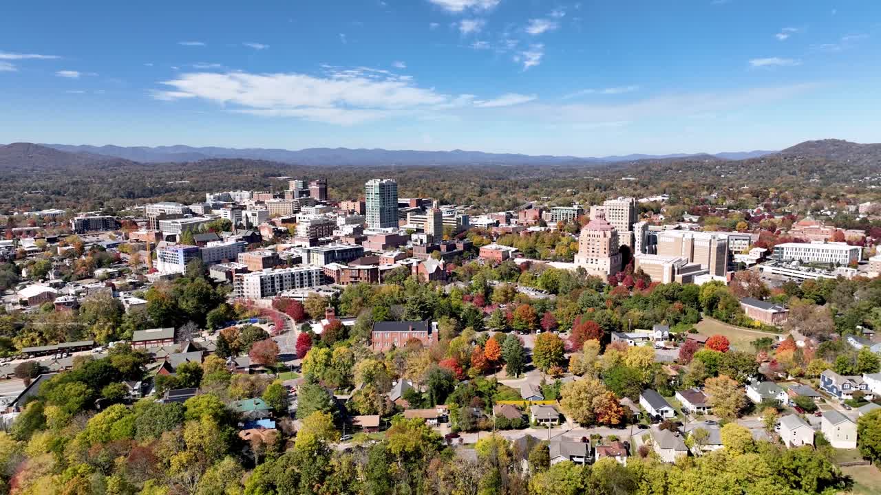 애쉬빌 nc, 노스 캐롤라이나 가을에 공중 철수